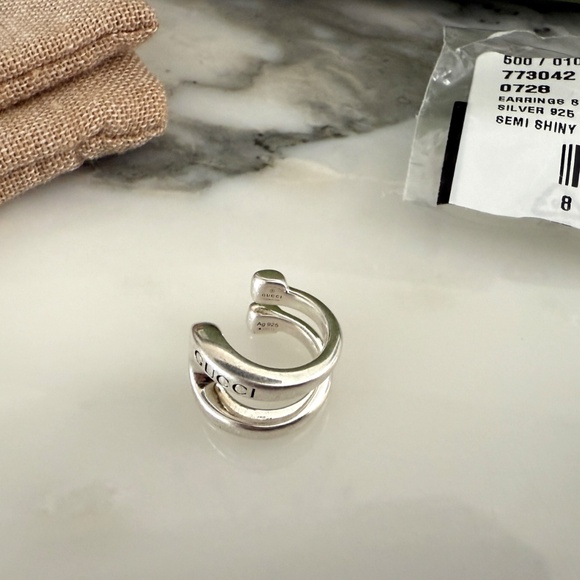 GUCCI 773042 Silver AG925 Earring Ear Cuffs - Picture 3 of 7